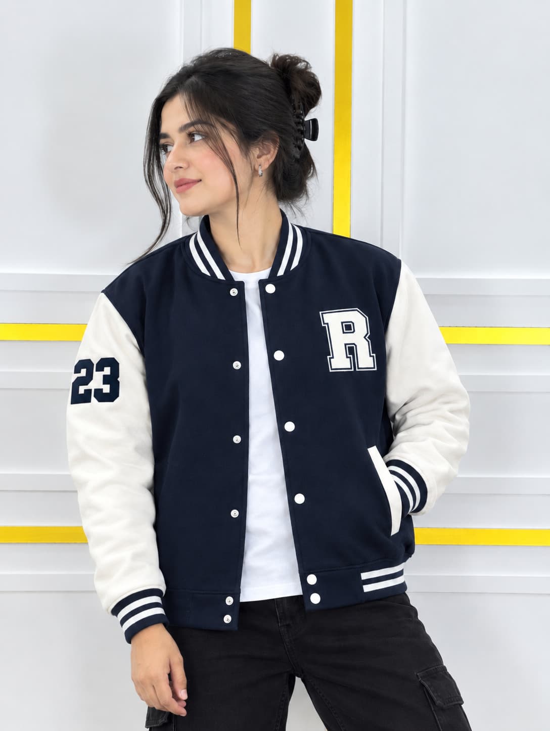 Stylish Cotton Varsity Jacket