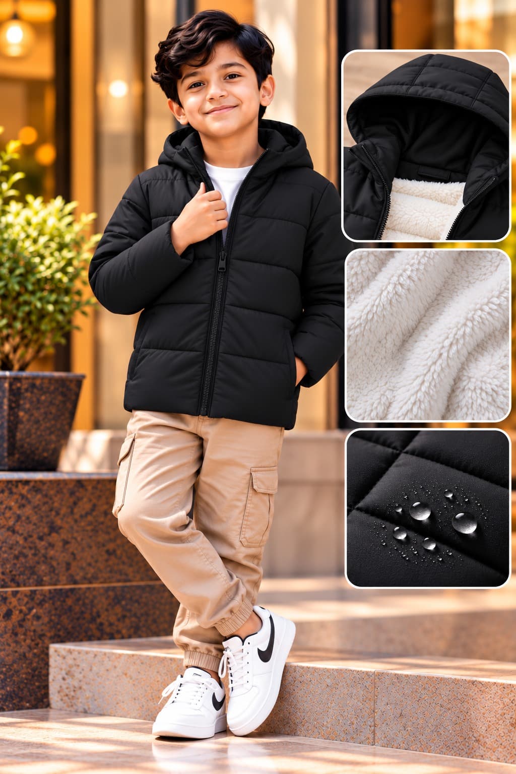 Premium Kids Sherpa Padding Jacket
