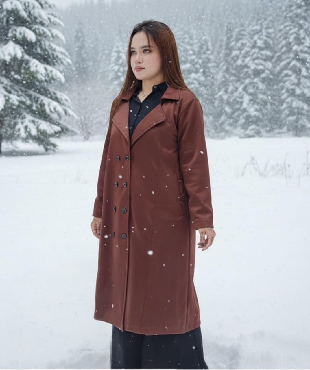 Stylish Ladies Overcoat ( Button System)